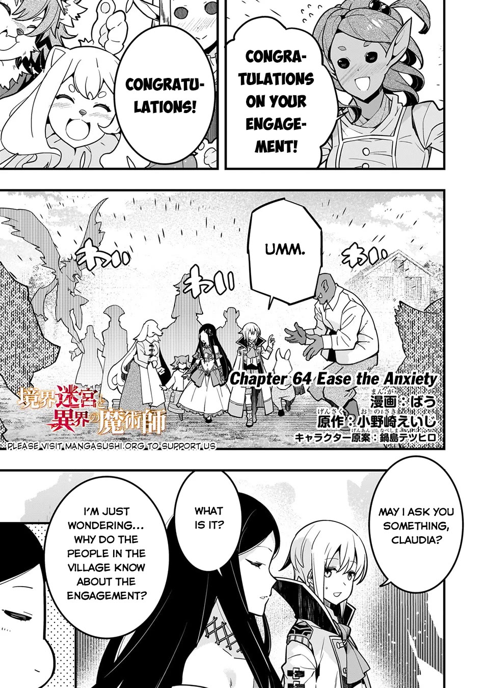 Kyoukai Meikyuu to Ikai no Majutsushi Chapter 64 page 2 - Chapter 64: Ease the Anxiety