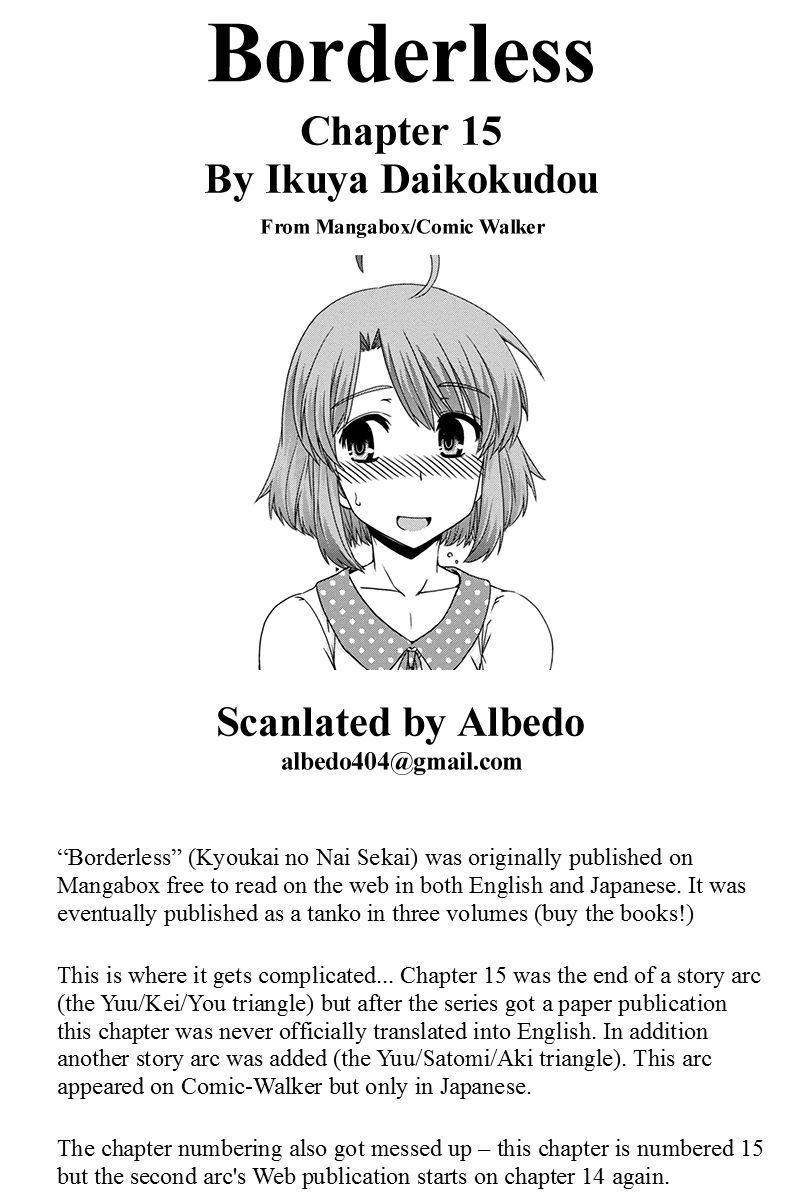 Kyoukai no Nai Sekai Chapter 13 page 20 - Chapter 13: A Kiss, a confession, then...