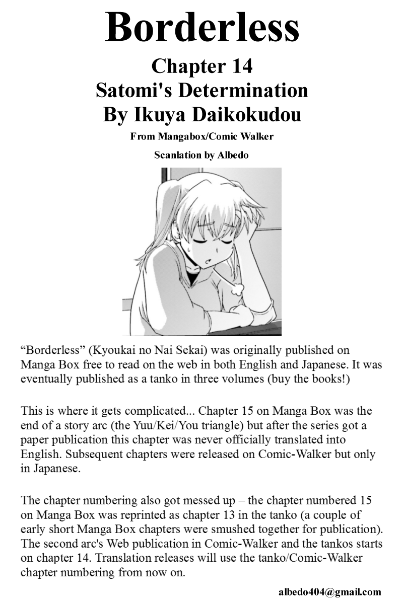 Kyoukai no Nai Sekai Chapter 14 page 27 - Chapter 14: Satomi's Determination