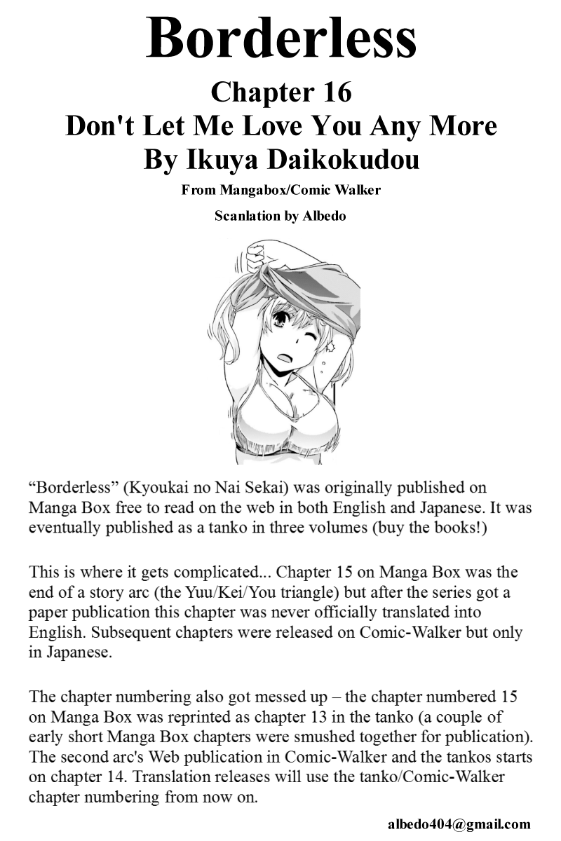 Kyoukai no Nai Sekai Chapter 16 page 23 - Chapter 16: Don't Let Me Love You any More