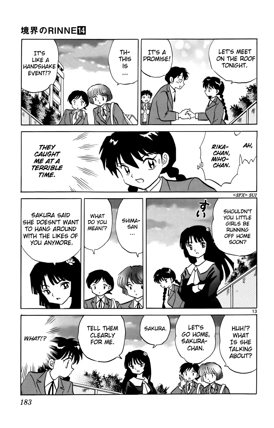 Kyoukai no Rinne Chapter 138 page 13 - Chapter 138: Welcoming the New Neighbours