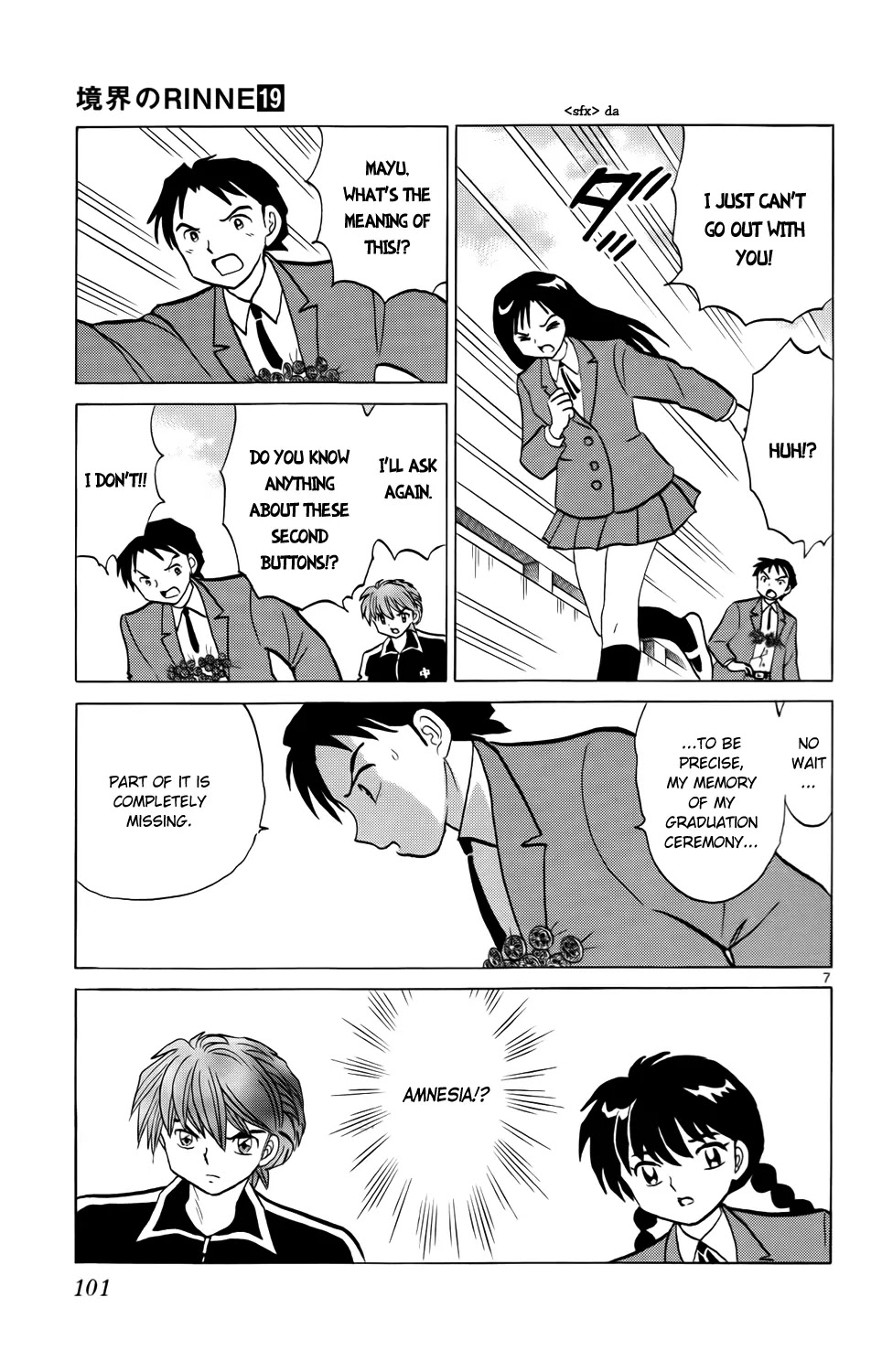 Kyoukai no Rinne Chapter 184 page 7 - Chapter 184: At the Graduation Ceremony