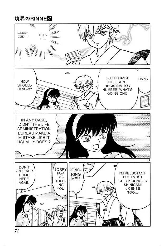 Kyoukai no Rinne Chapter 302 page 11 - Chapter 302: Tracking the Number
