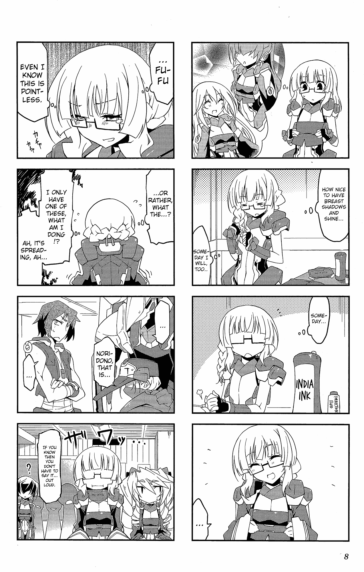 Kyoukai Senjou no Horizon - Official 4koma Anthology Chapter 1.2 page 8 - Chapter 1 v2 : Housewives on the Middle of Nowhere