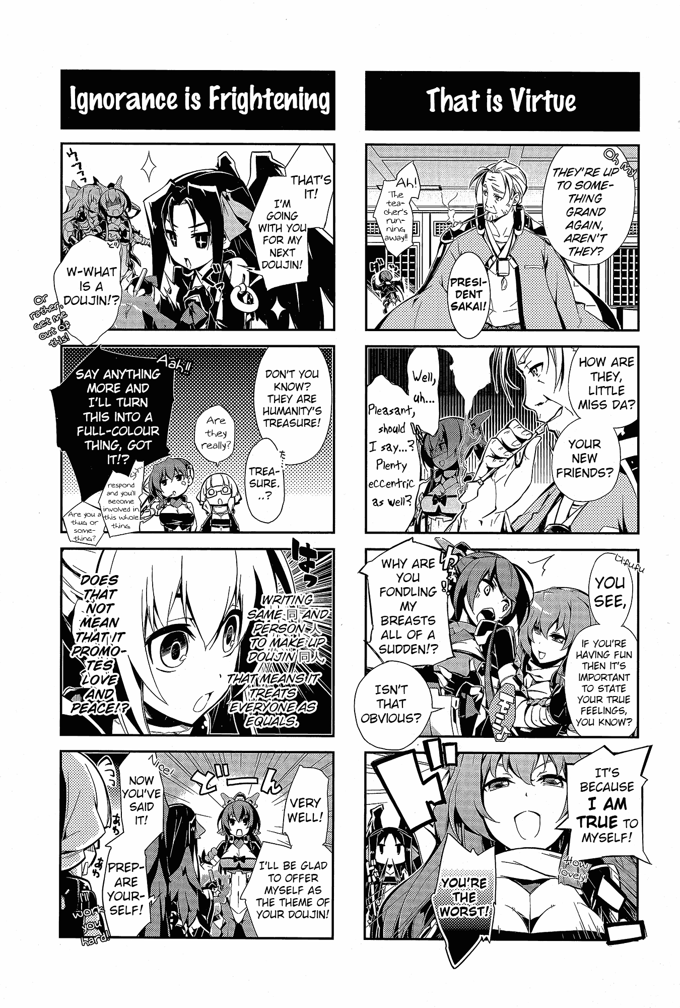 Kyoukai Senjou no Horizon - Official 4koma Anthology Chapter 2.2 page 30 - Chapter 2 v2 : The English Author's Pursuit Ability