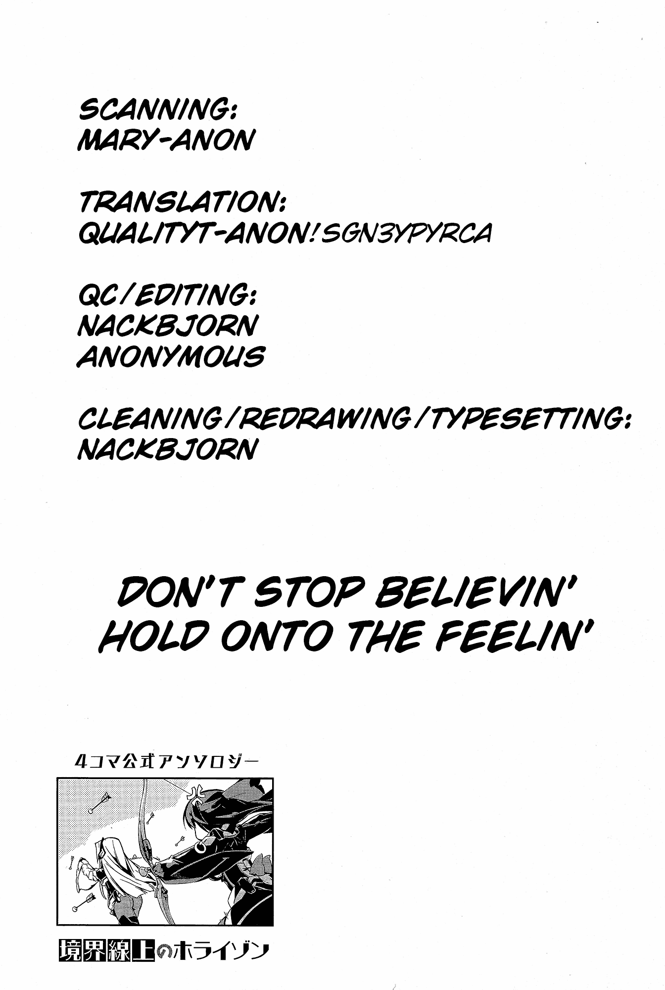 Kyoukai Senjou no Horizon - Official 4koma Anthology Chapter 2.2 page 34 - Chapter 2 v2 : The English Author's Pursuit Ability