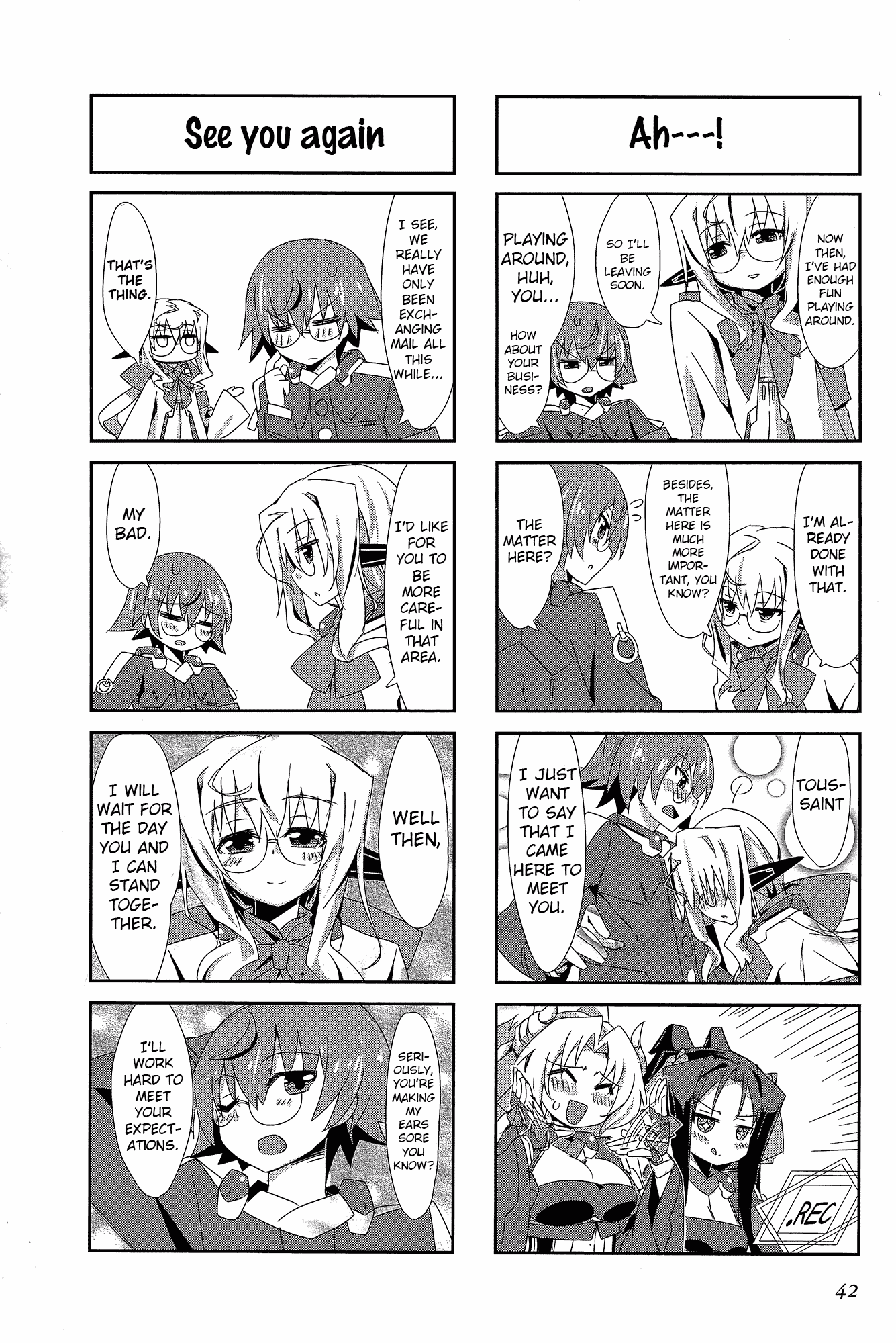 Kyoukai Senjou no Horizon - Official 4koma Anthology Chapter 2.2 page 7 - Chapter 2 v2 : The English Author's Pursuit Ability