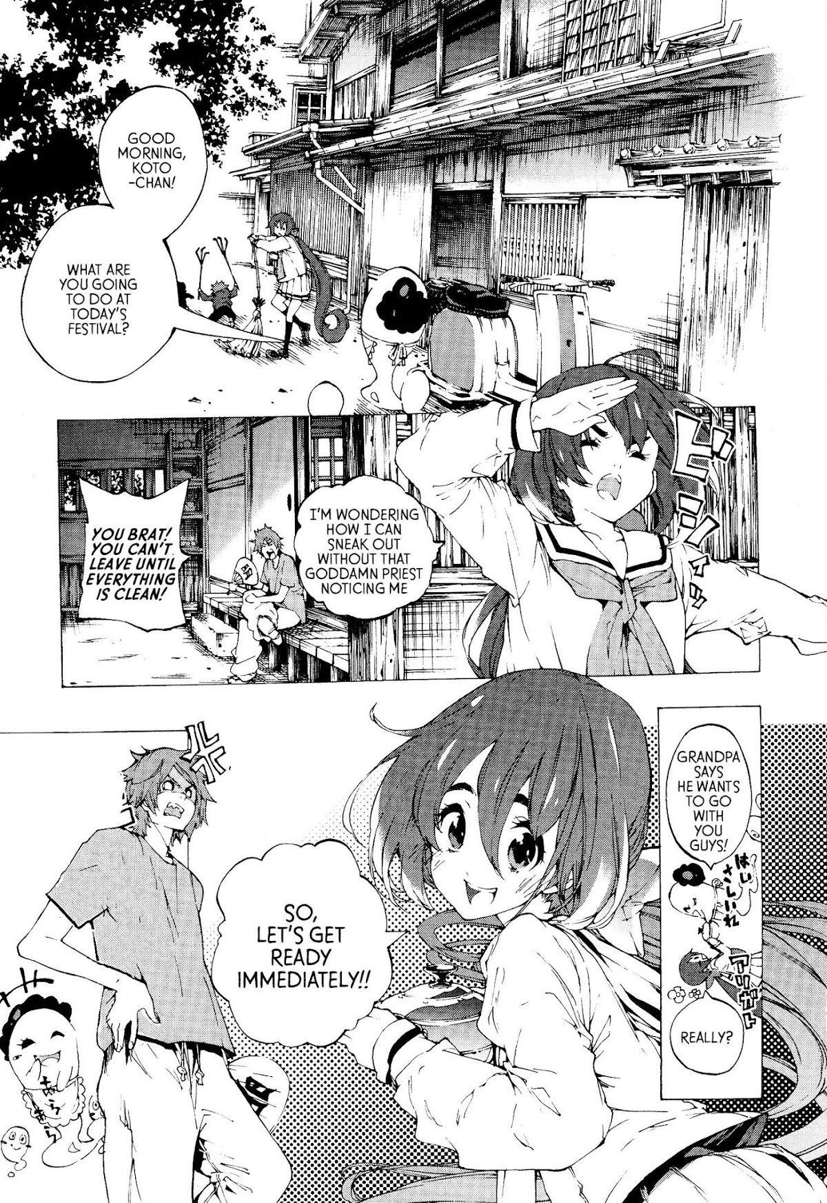 Kyousou Giga Chapter 6 page 1 - Chapter 6: Crown Wearing Sailor Uniform