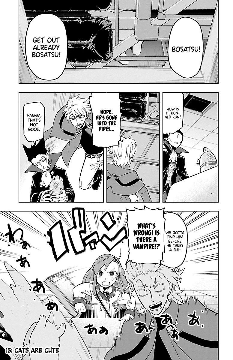 Kyuuketsuki Sugu Shinu Chapter 15 page 1 - Chapter 15: 15th Death: Cats are Cute