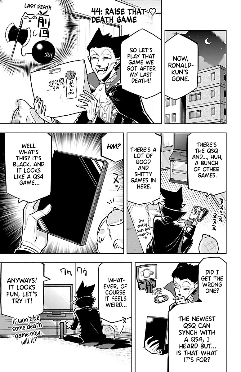 Kyuuketsuki Sugu Shinu Chapter 44 page 1 - Chapter 44: Raise That ♥ Death Game