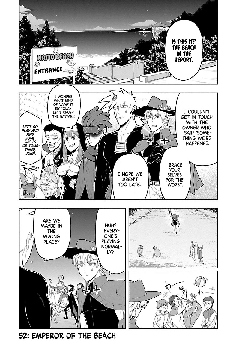 Kyuuketsuki Sugu Shinu Chapter 52 page 1 - Chapter 52: Emperor of the Beach