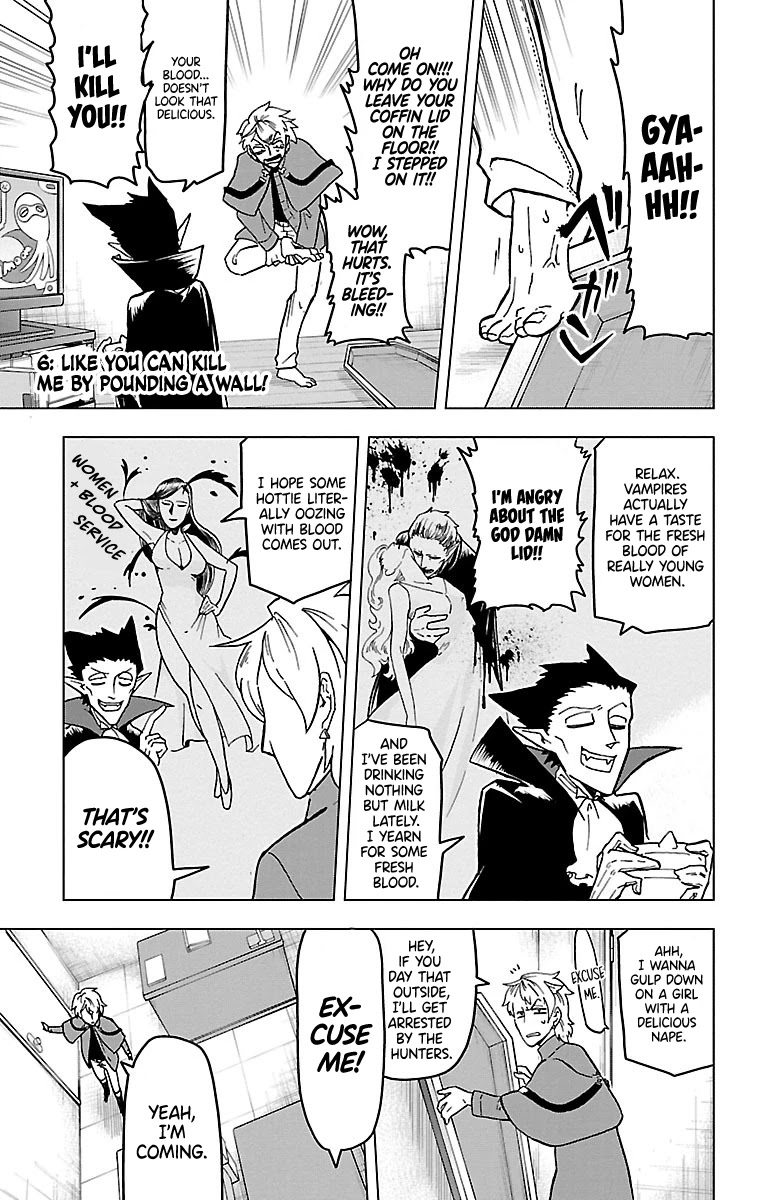 Kyuuketsuki Sugu Shinu Chapter 6 page 1 - Chapter 6: 6th Death: Like You Can Kill Me By Pounding A Wall!