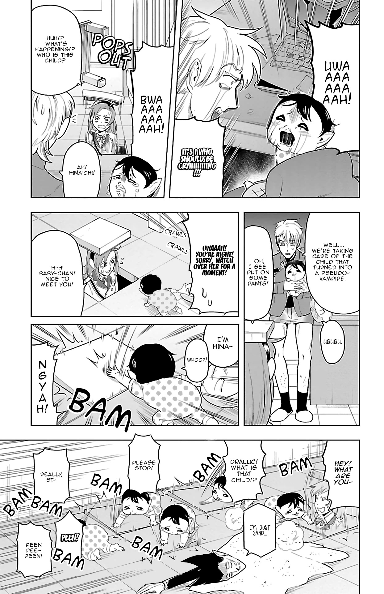 Kyuuketsuki Sugu Shinu Chapter 61 page 7 - Chapter 61: Toddlerzilla The Pseudo-Vampire