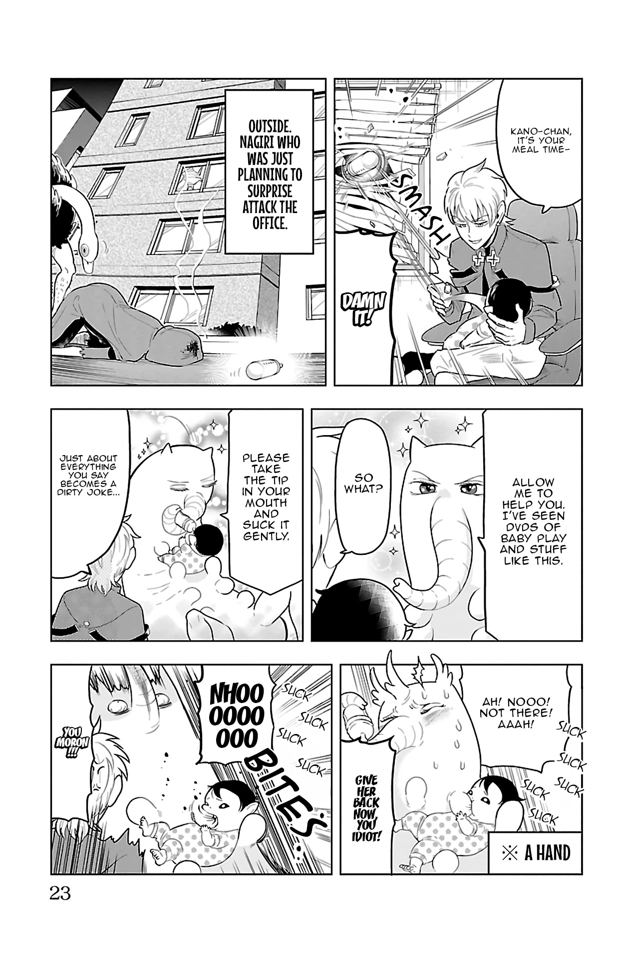 Kyuuketsuki Sugu Shinu Chapter 61 page 9 - Chapter 61: Toddlerzilla The Pseudo-Vampire