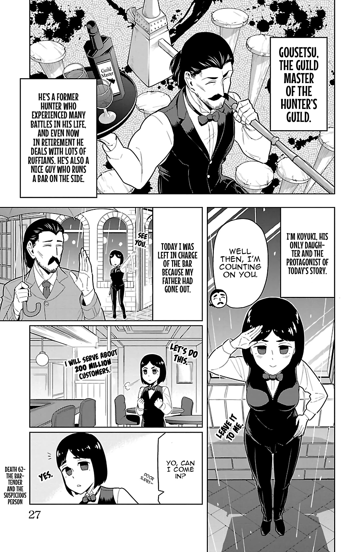 Kyuuketsuki Sugu Shinu Chapter 62 page 1 - Chapter 62: The Bartender and the Suspicious Person