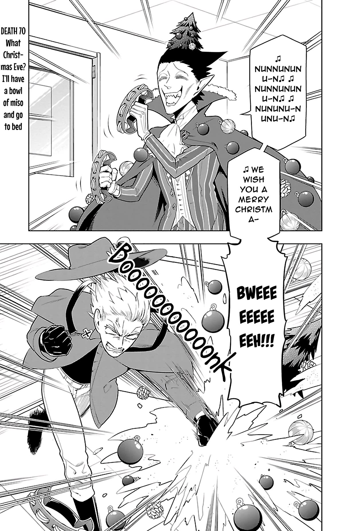Kyuuketsuki Sugu Shinu Chapter 70 page 1 - Chapter 70: What Christ-mas Eve? I’ll have a bowl of miso and go to bed