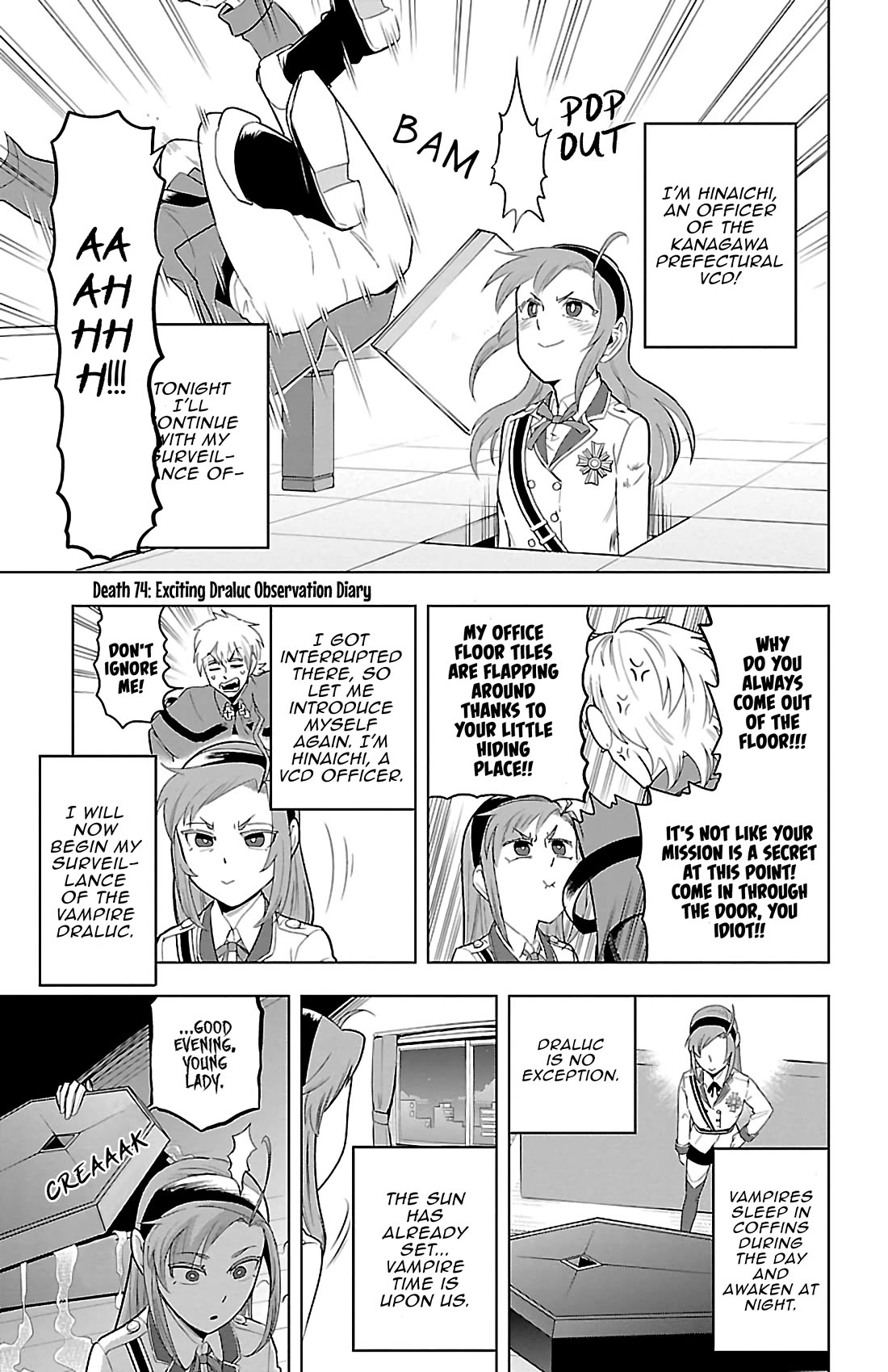 Kyuuketsuki Sugu Shinu Chapter 74 page 1 - Chapter 74: Exciting Draluc Observation Diary