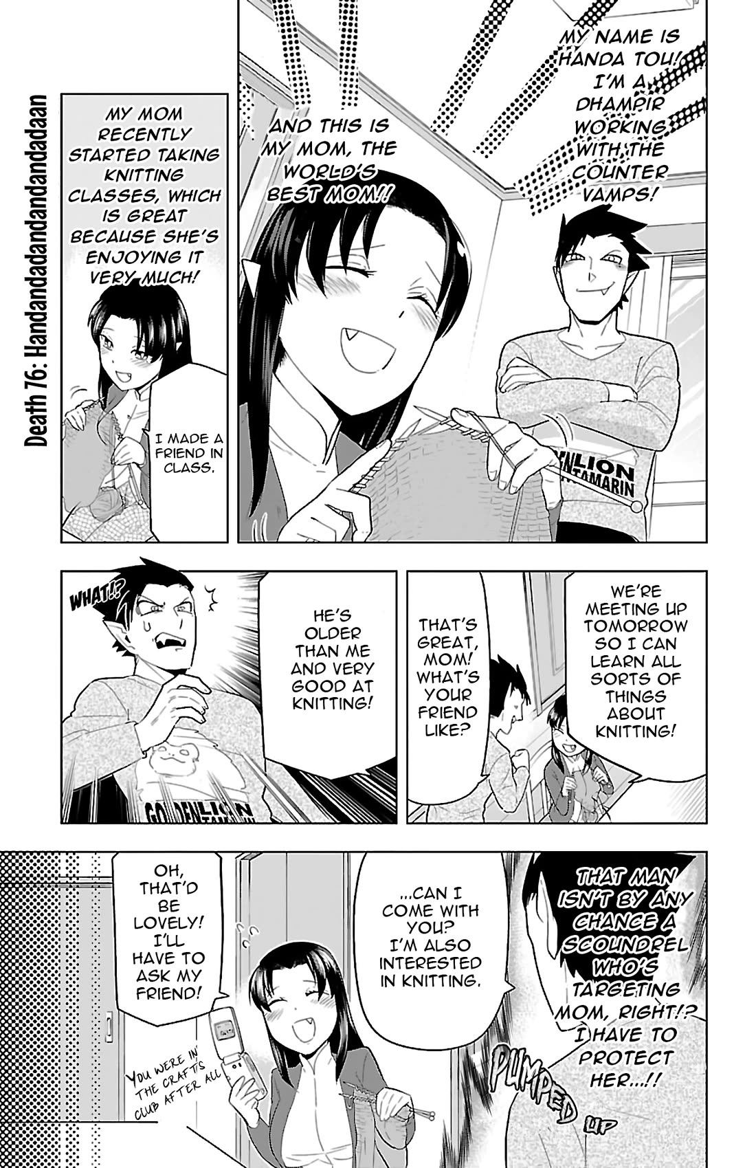 Kyuuketsuki Sugu Shinu Chapter 76 page 1 - Chapter 76: Handandadandandandadaan