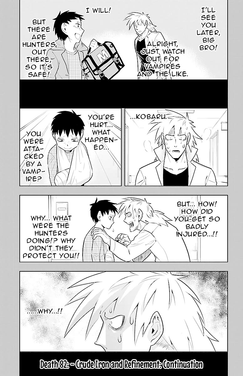 Kyuuketsuki Sugu Shinu Chapter 82 page 1 - Chapter 82: Crude Iron and Refinement: Continuation