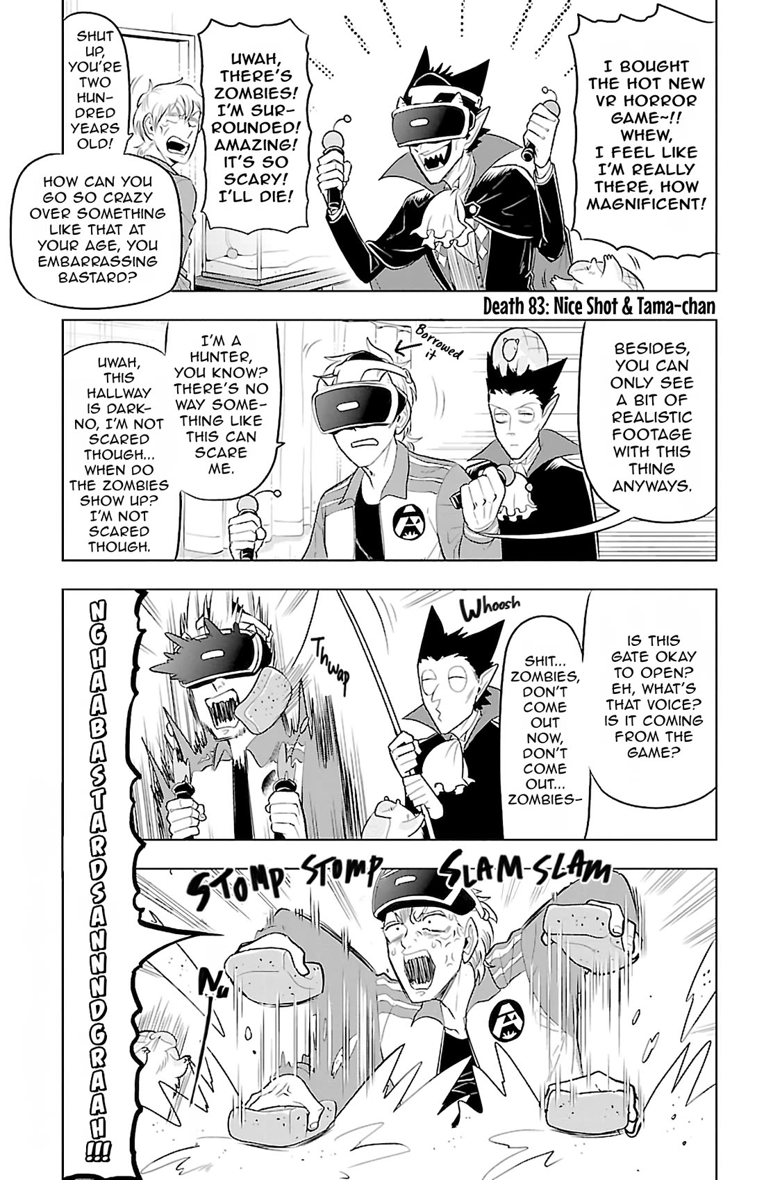 Kyuuketsuki Sugu Shinu Chapter 83 page 1 - Chapter 83: Nice Shot & Tama-chan