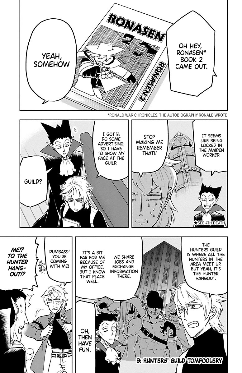 Kyuuketsuki Sugu Shinu Chapter 9 page 1 - Chapter 9: 9th Death: Hunter's Guild Tomfoolery