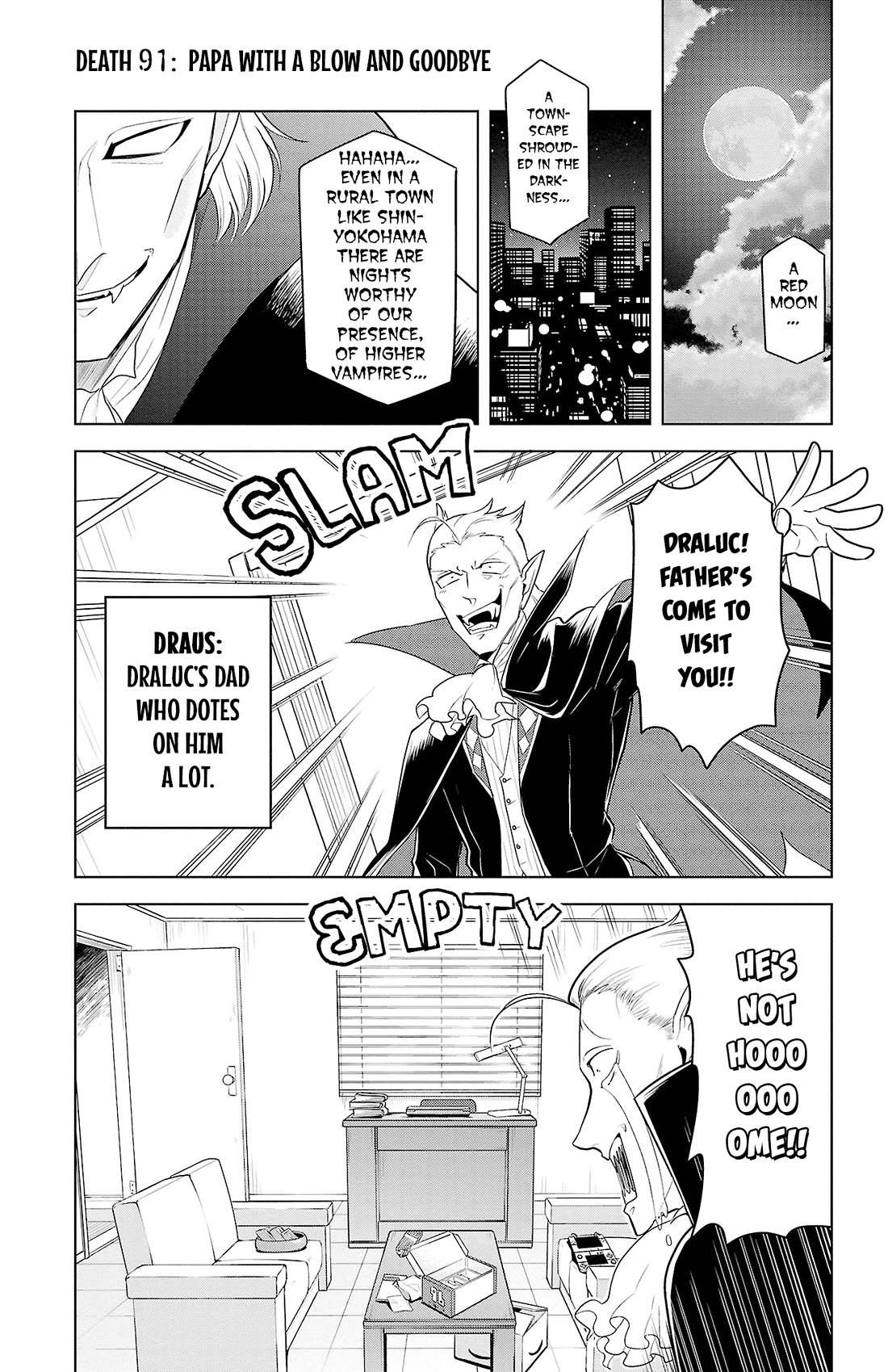Kyuuketsuki Sugu Shinu Chapter 91 page 1 - Chapter 91: Papa With a Blow and Goodbye