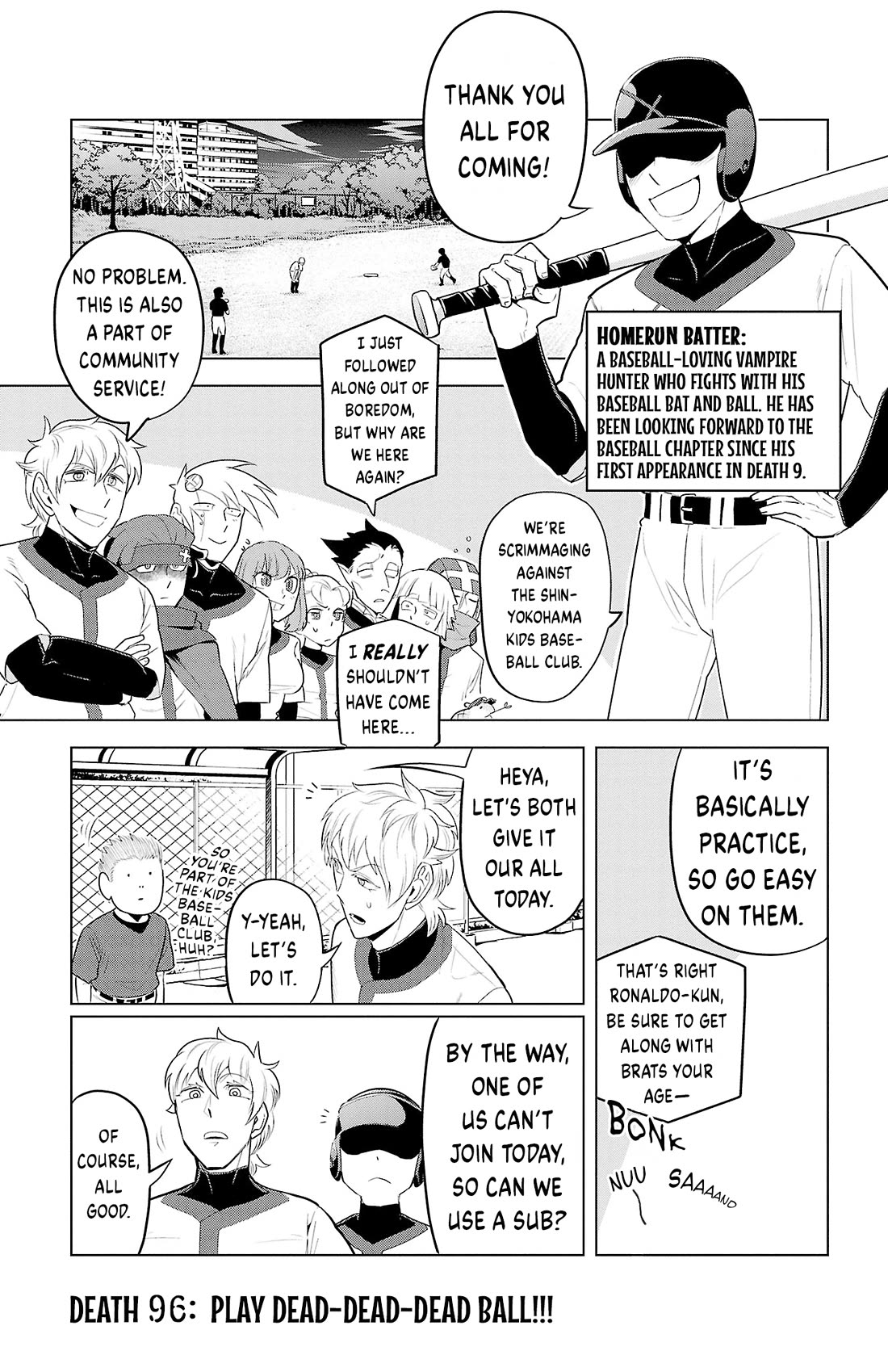 Kyuuketsuki Sugu Shinu Chapter 96 page 1 - Chapter 96: Play Dead-Dead-Dead Ball!!!