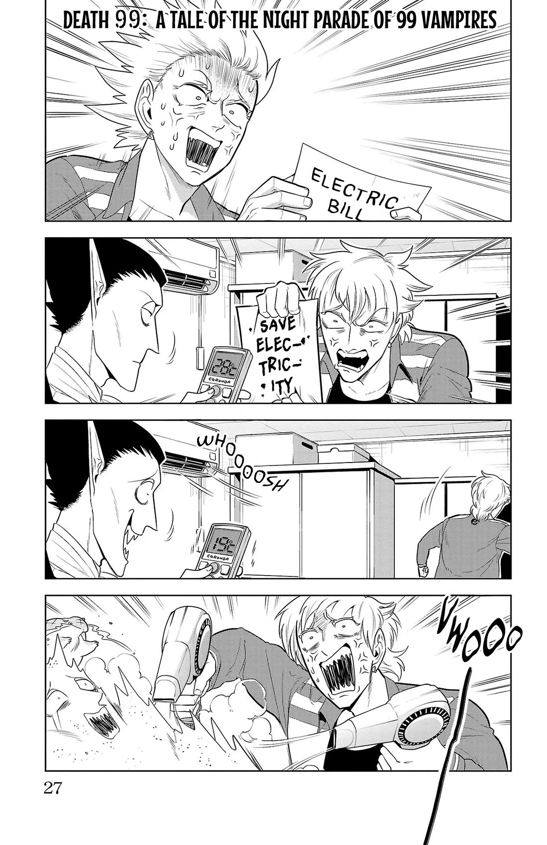 Kyuuketsuki Sugu Shinu Chapter 99 page 1 - Chapter 99: A Tale of the Night Parade of 99 Vampires
