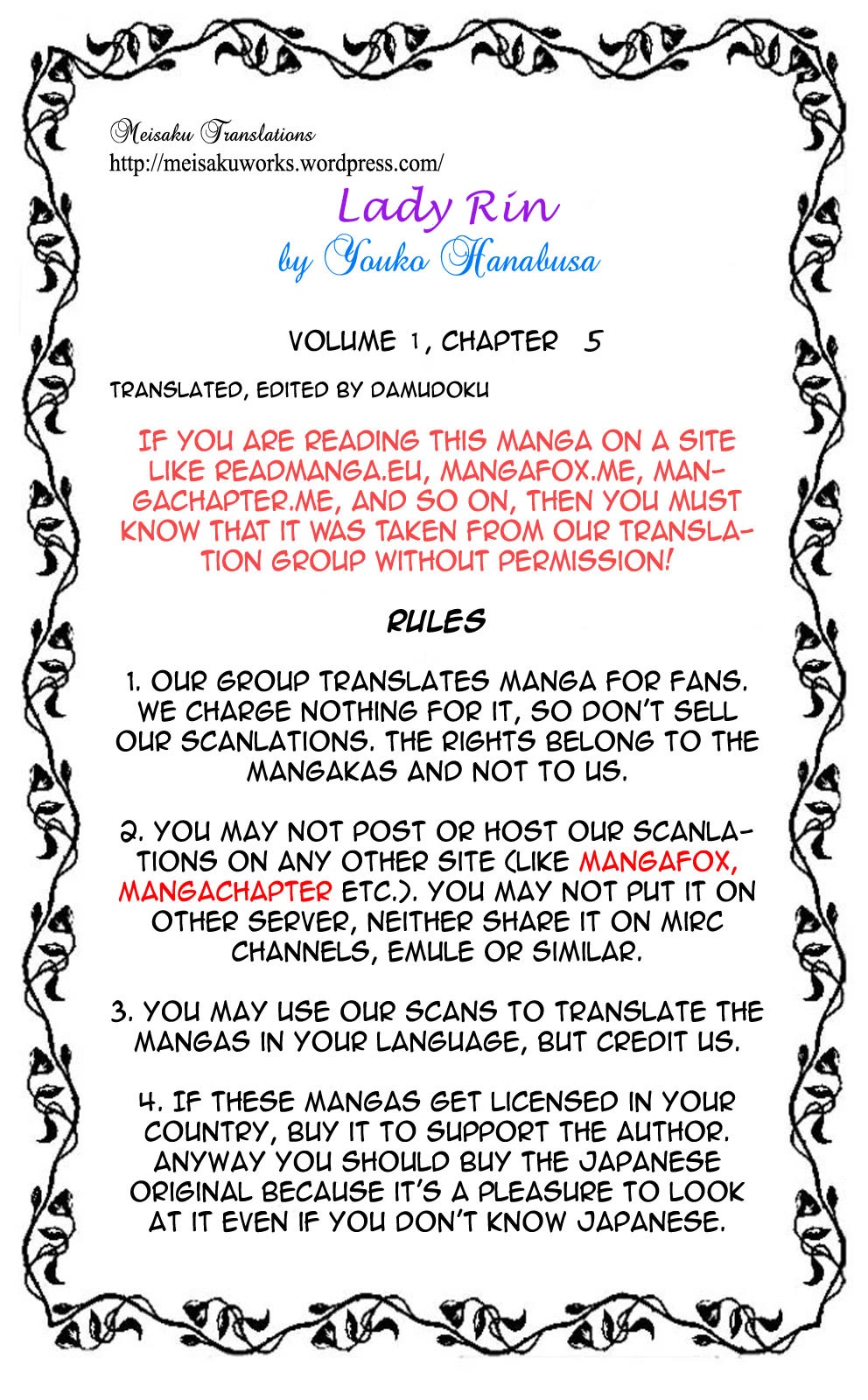 Lady Rin! Chapter 5 page 1 - Chapter 5