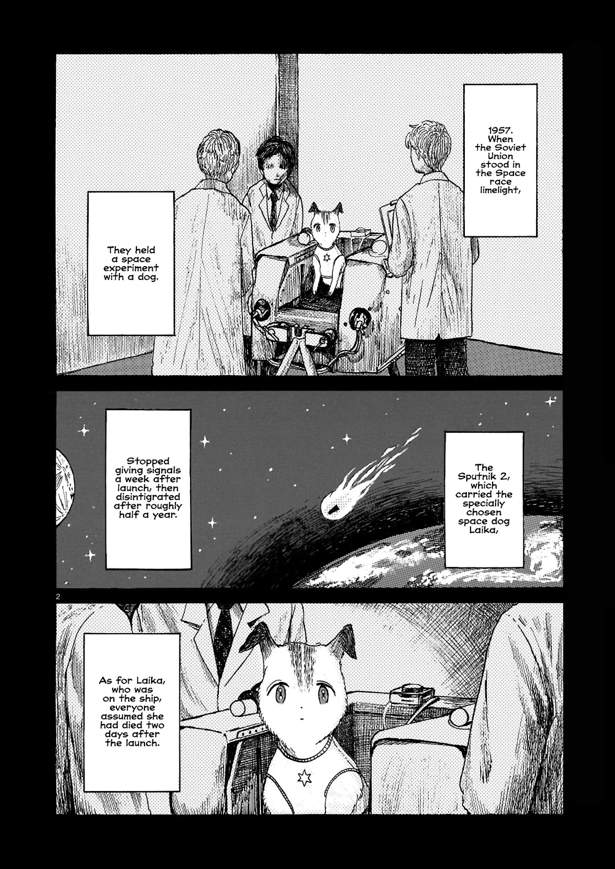 Laika no Hoshi Chapter 1 page 2 - Chapter 1: The Space Dog of Revenge