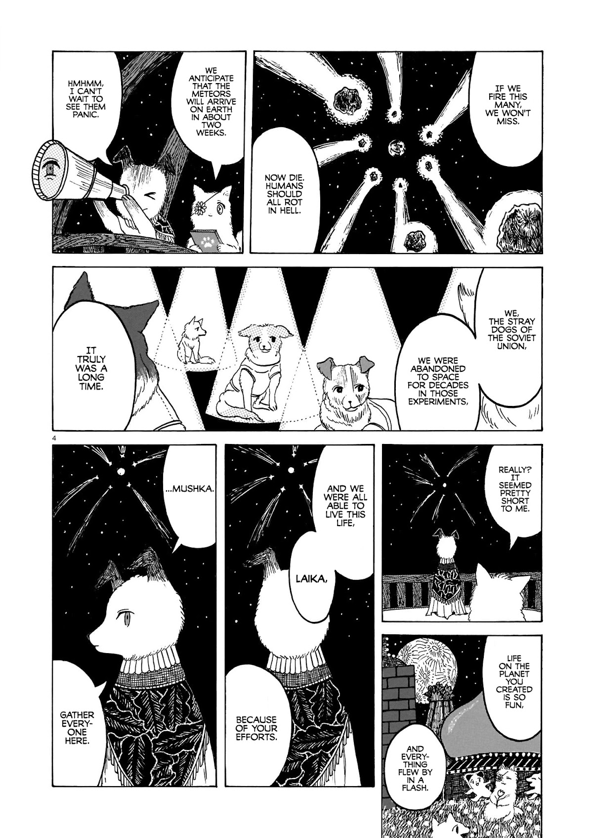 Laika no Hoshi Chapter 1 page 4 - Chapter 1: The Space Dog of Revenge