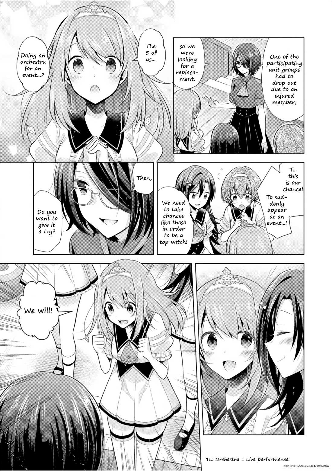 Lapis Re:LiGHTs Web Comic (Our Prelude) Chapter 1.3 page 1 - Vol.1 Chapter 3: Our Prelude (LiGHTs)