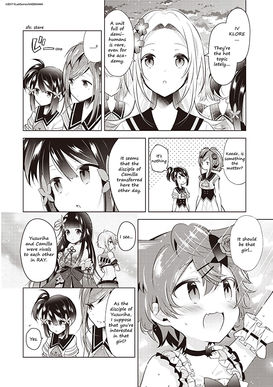 Lapis Re:LiGHTs Web Comic (Our Prelude) Chapter 3.2 page 2 - Vol.3 Chapter 2: Our Prelude (Konohana wa Otome)