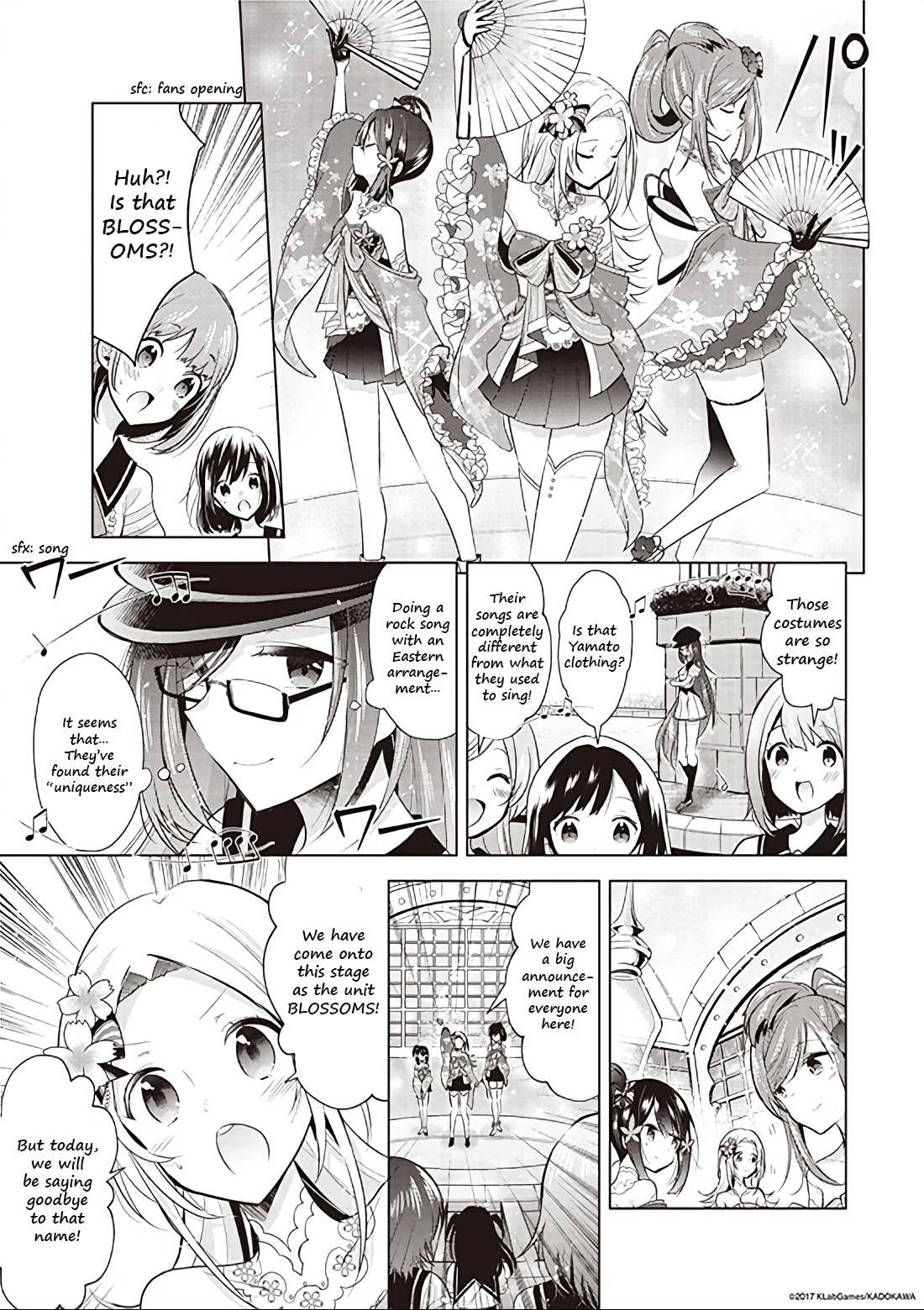 Lapis Re:LiGHTs Web Comic (Our Prelude) Chapter 3.4 page 3 - Vol.3 Chapter 4: Our Prelude (Konohana wa Otome)