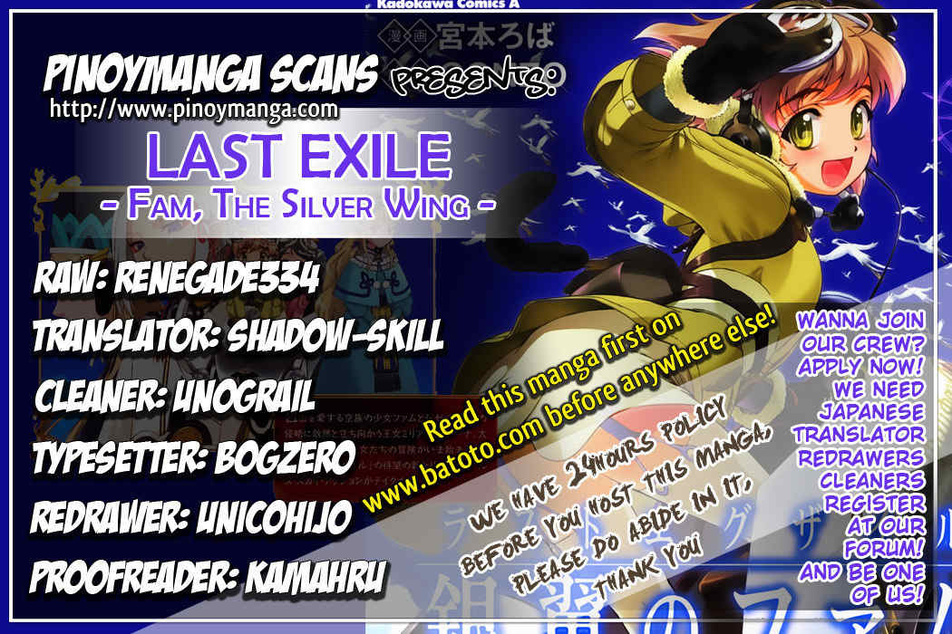 Last Exile - Ginyoku no Fam Chapter 3 page 1 - Chapter 3: If It's The Skies, Leave It To Me!