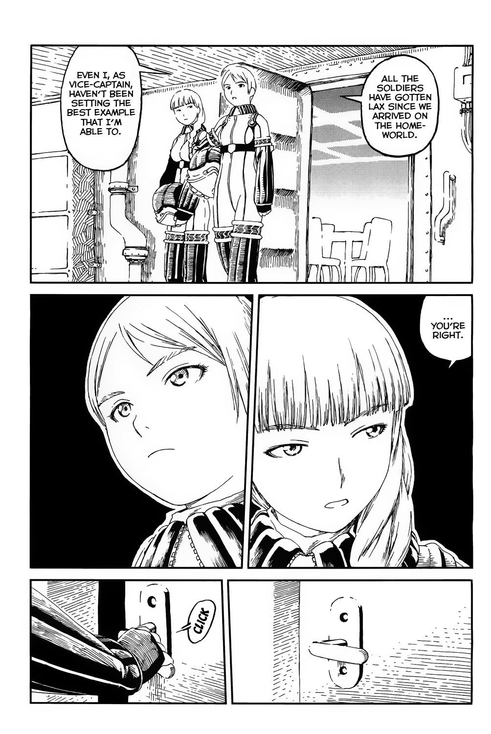 Last Exile - Sunadokei no Tabibito Chapter 2 page 14 - Chapter 2: Vice-Captain Tatiana
