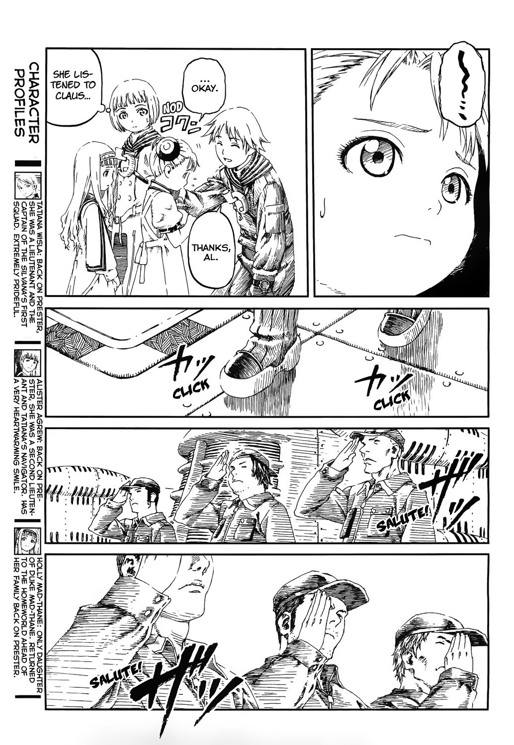 Last Exile - Sunadokei no Tabibito Chapter 2 page 6 - Chapter 2: Vice-Captain Tatiana