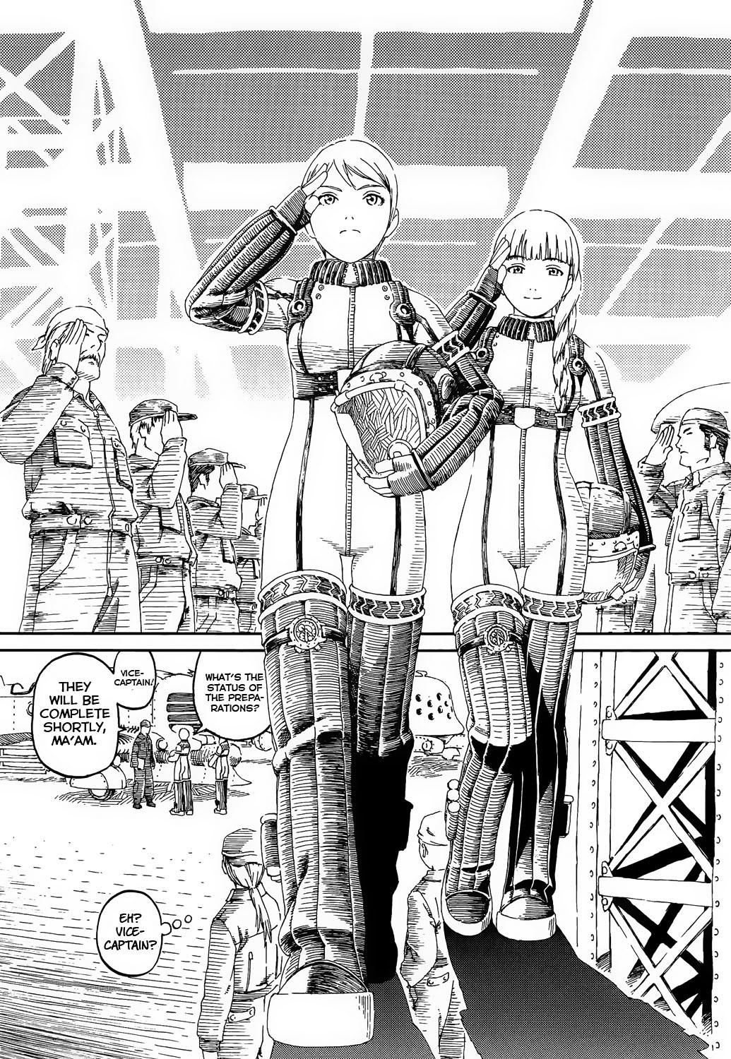 Last Exile - Sunadokei no Tabibito Chapter 2 page 7 - Chapter 2: Vice-Captain Tatiana