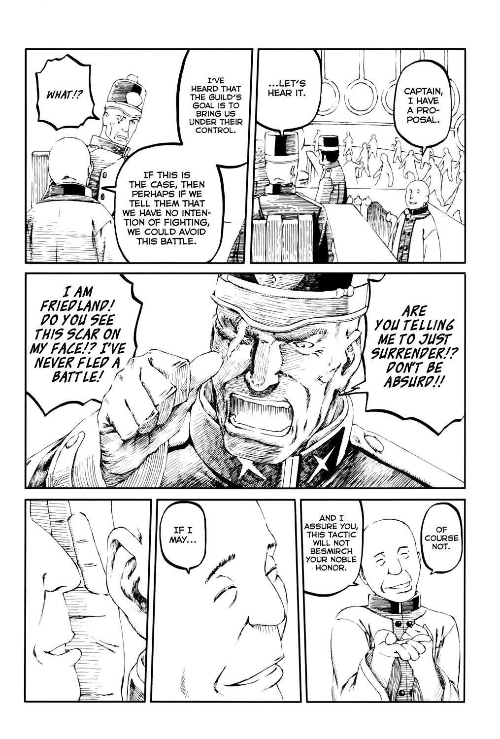 Last Exile - Sunadokei no Tabibito Chapter 8 page 15 - Chapter 8: A Young Woman's Courage