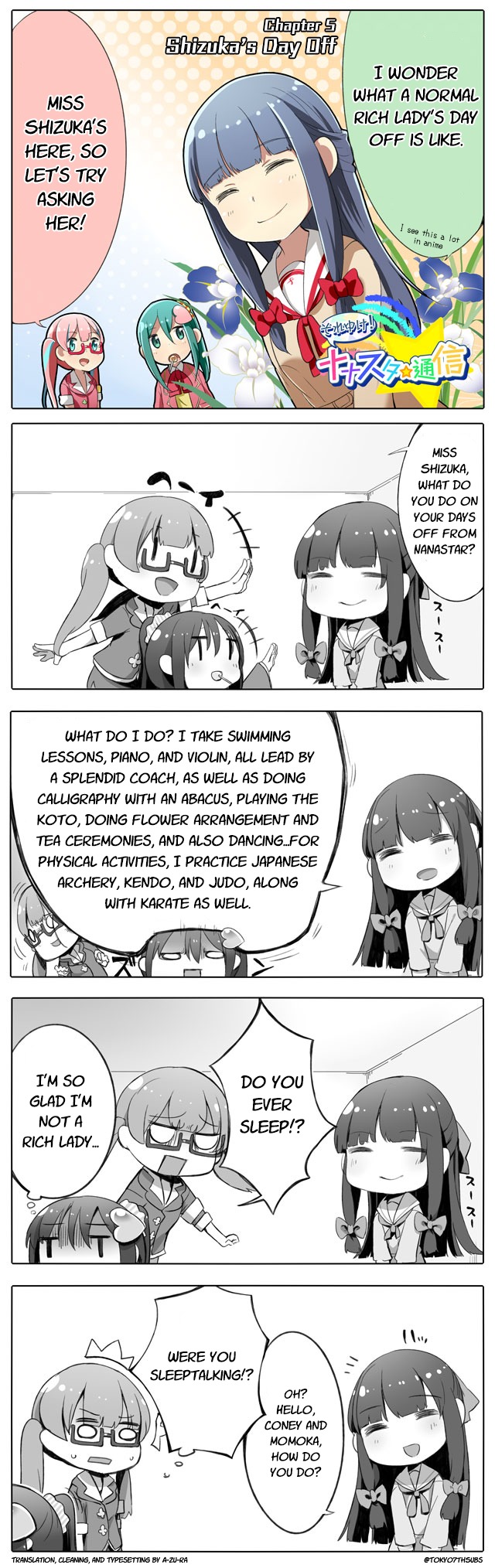 Let's Go! Nanastar Coms Chapter 5 page 1 - Chapter 5: Shizuka's Day Off