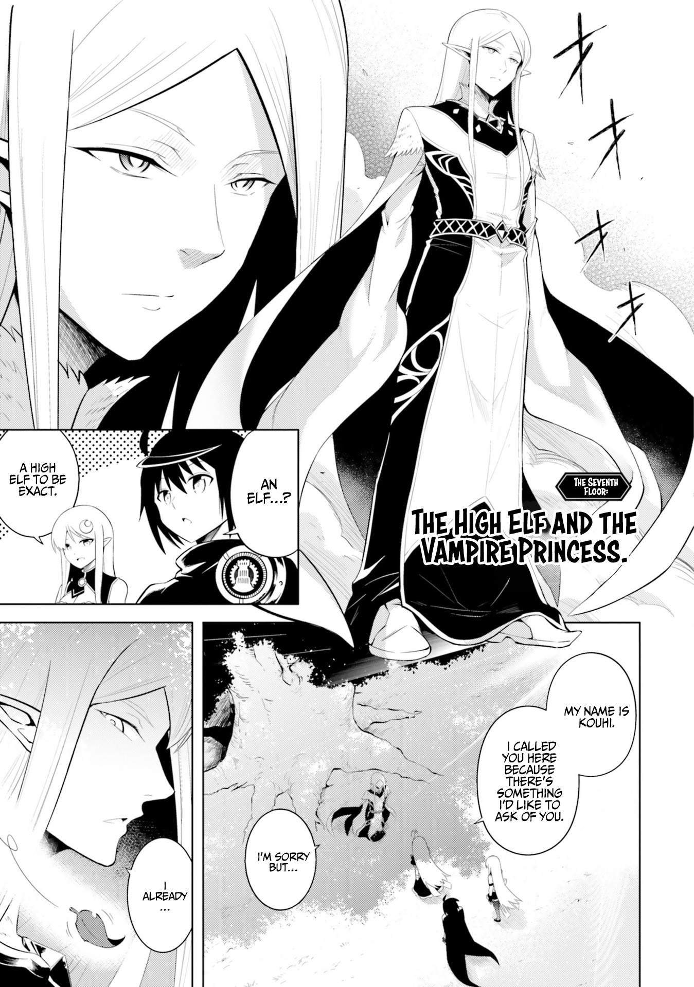 Let's Manage The Tower Chapter 7 page 2 - Chapter 7: The Seventh Floor: The High Elf and the Vampire Princess