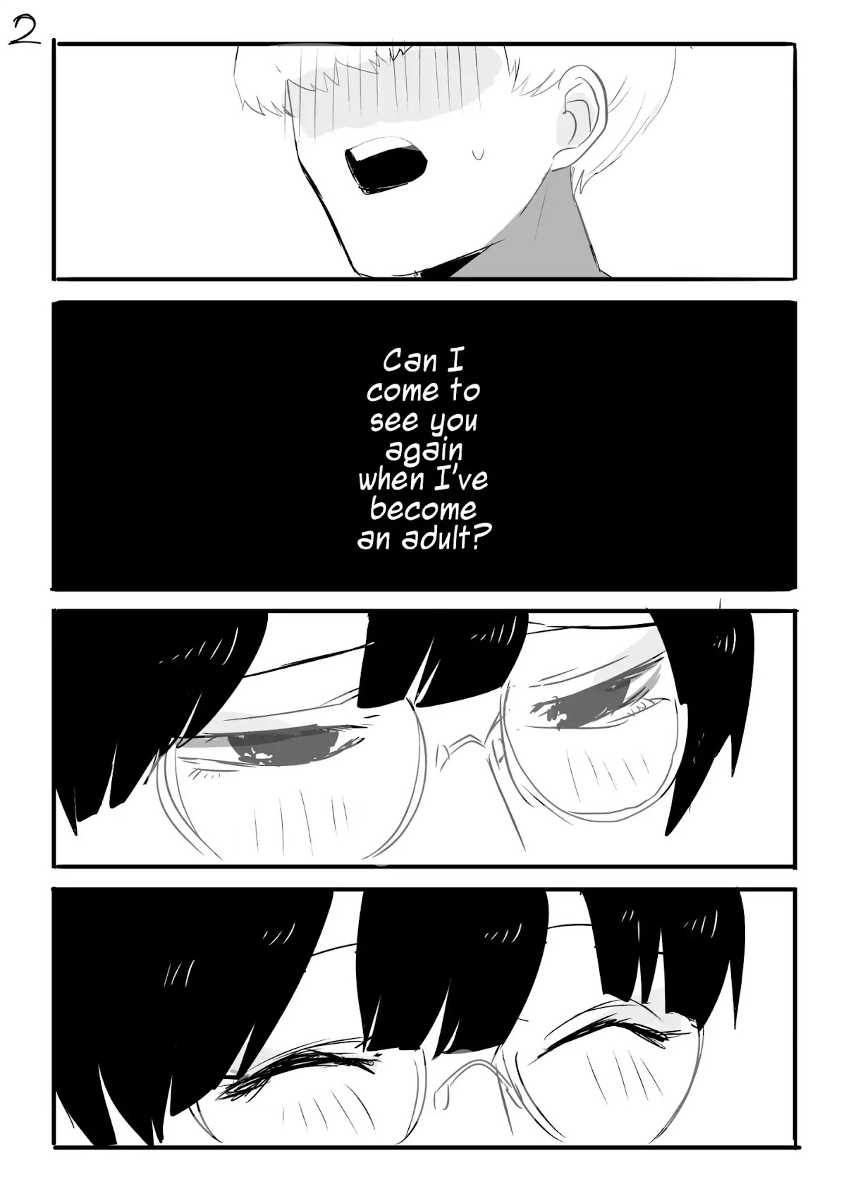 Let's Meet at The Witches' Gathering Chapter 4 page 2 - Chapter 4: A Story about Seriously Injured Boy and A Witch Who Embraced Him (By sakusya2honda)