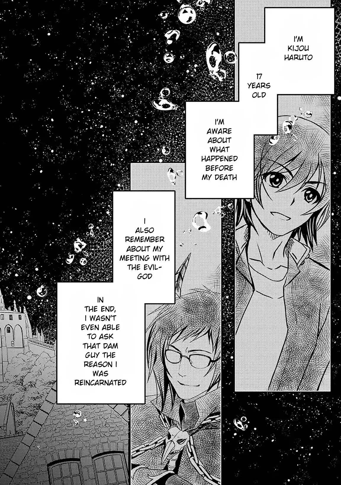 Level 1 no Saikyou kenja ~Noroi de sai kakyuu mahou shika tsukaenaikedo, kami no kanchigai de mugen no maryoku o te ni ire saikyou ni~ Chapter 1 page 22 - Chapter 1: The one who reincarnated me was the Evil God