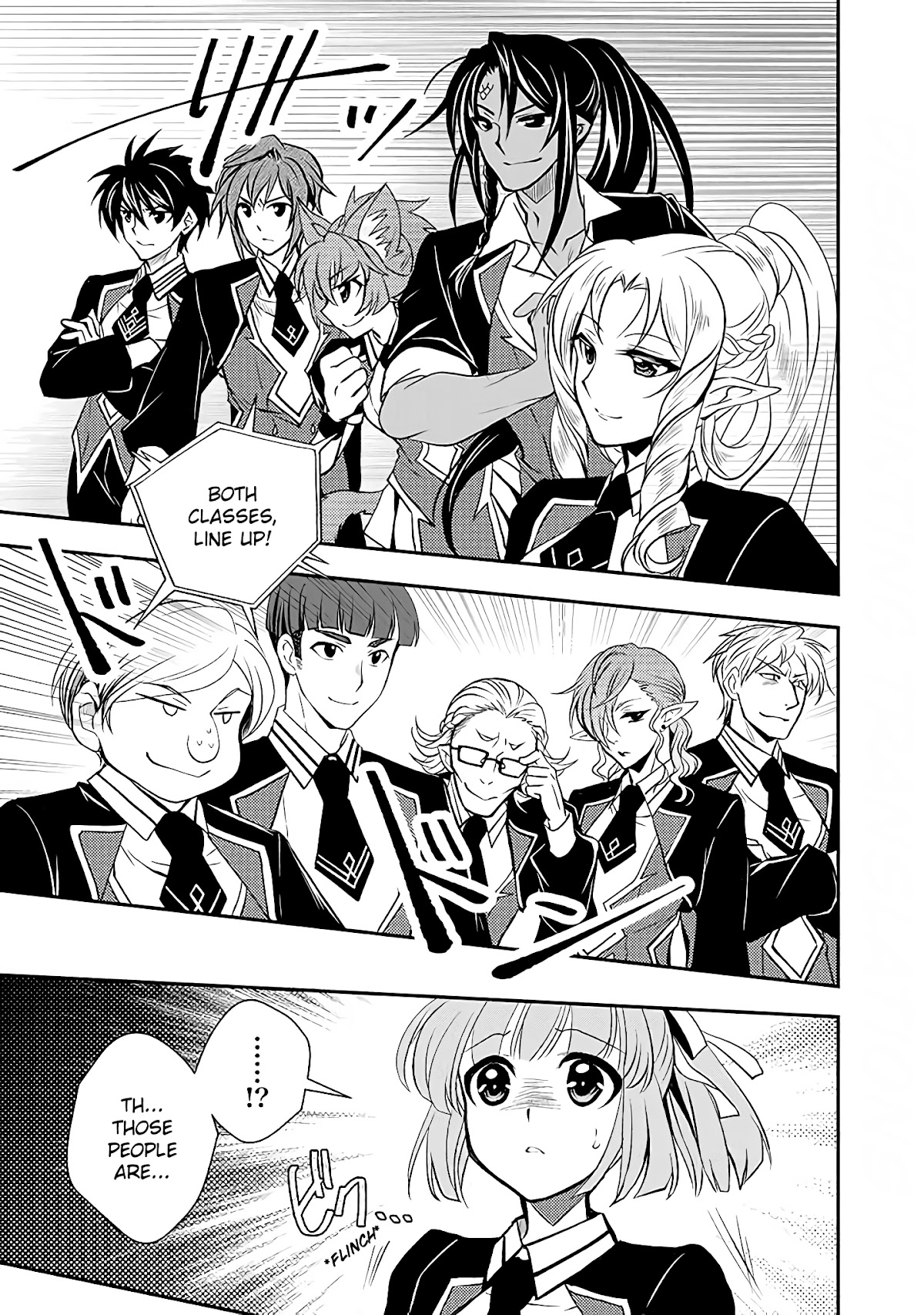 Level 1 no Saikyou kenja ~Noroi de sai kakyuu mahou shika tsukaenaikedo, kami no kanchigai de mugen no maryoku o te ni ire saikyou ni~ Chapter 12 page 11 - Chapter 12: Our opponents were the guys we met at the entrance ceremony