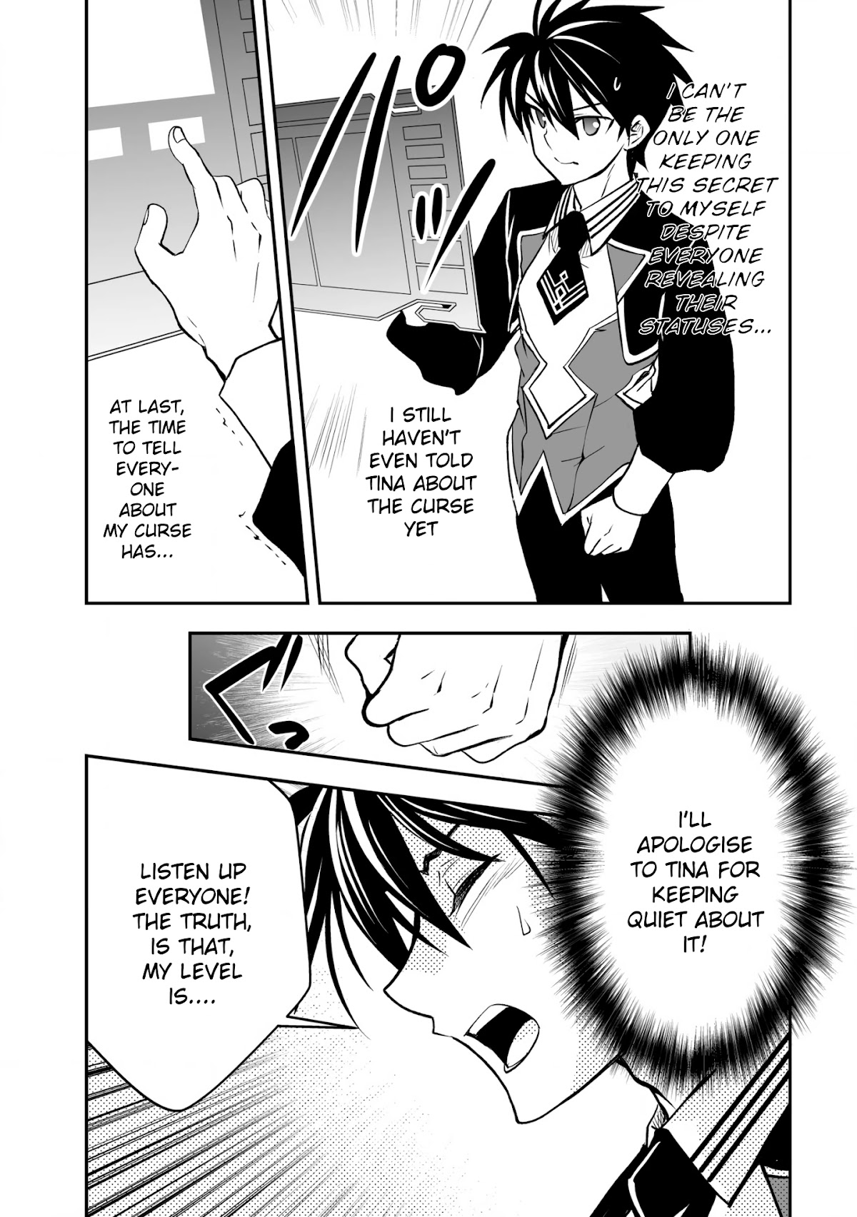 Level 1 no Saikyou kenja ~Noroi de sai kakyuu mahou shika tsukaenaikedo, kami no kanchigai de mugen no maryoku o te ni ire saikyou ni~ Chapter 17 page 14 - Chapter 17: I can't show my status
