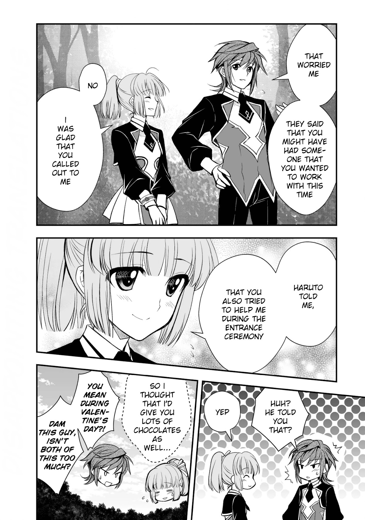 Level 1 no Saikyou kenja ~Noroi de sai kakyuu mahou shika tsukaenaikedo, kami no kanchigai de mugen no maryoku o te ni ire saikyou ni~ Chapter 18 page 12 - Chapter 18: Pair up and start the competition to slay the monsters!