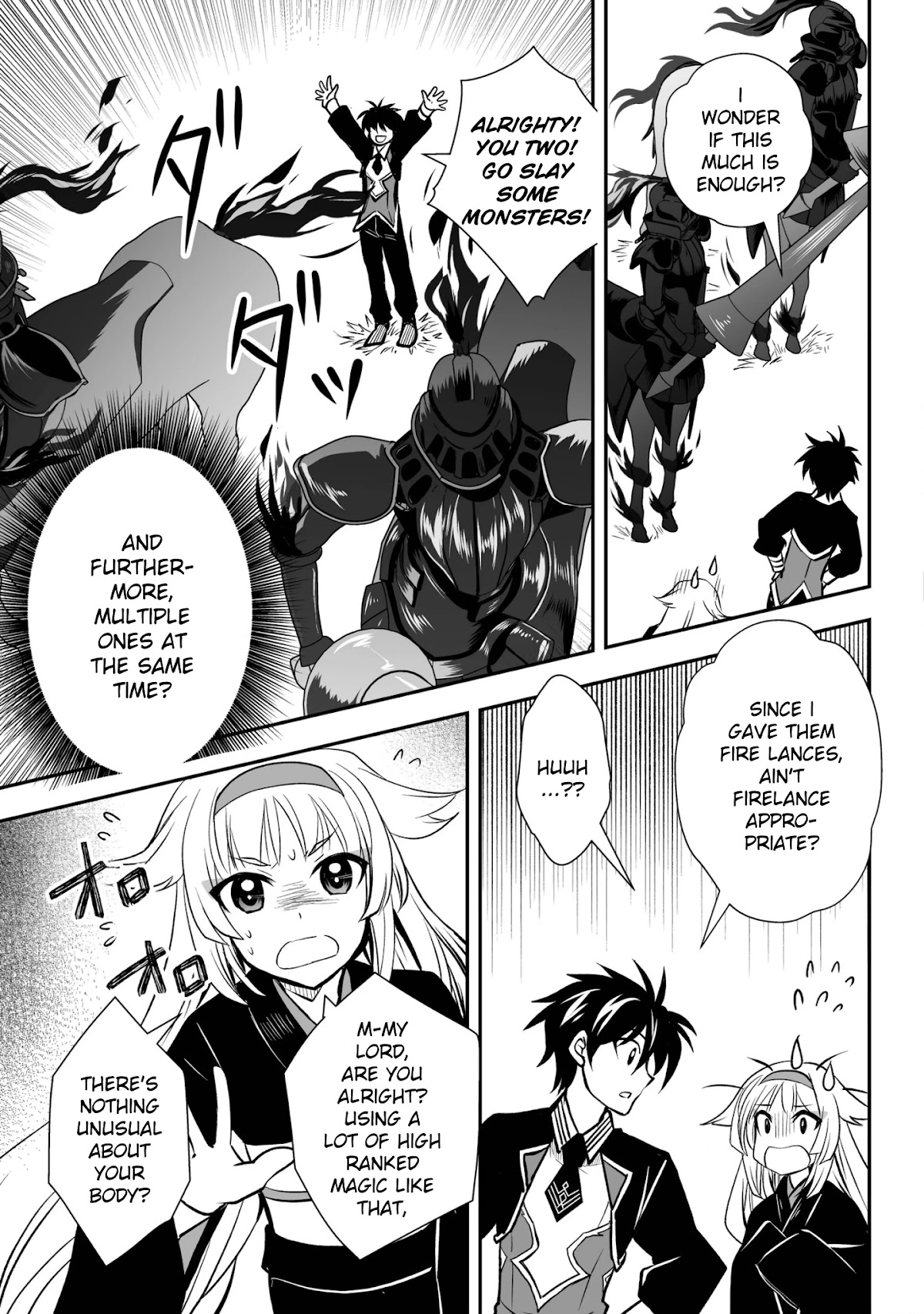 Level 1 no Saikyou kenja ~Noroi de sai kakyuu mahou shika tsukaenaikedo, kami no kanchigai de mugen no maryoku o te ni ire saikyou ni~ Chapter 18 page 7 - Chapter 18: Pair up and start the competition to slay the monsters!