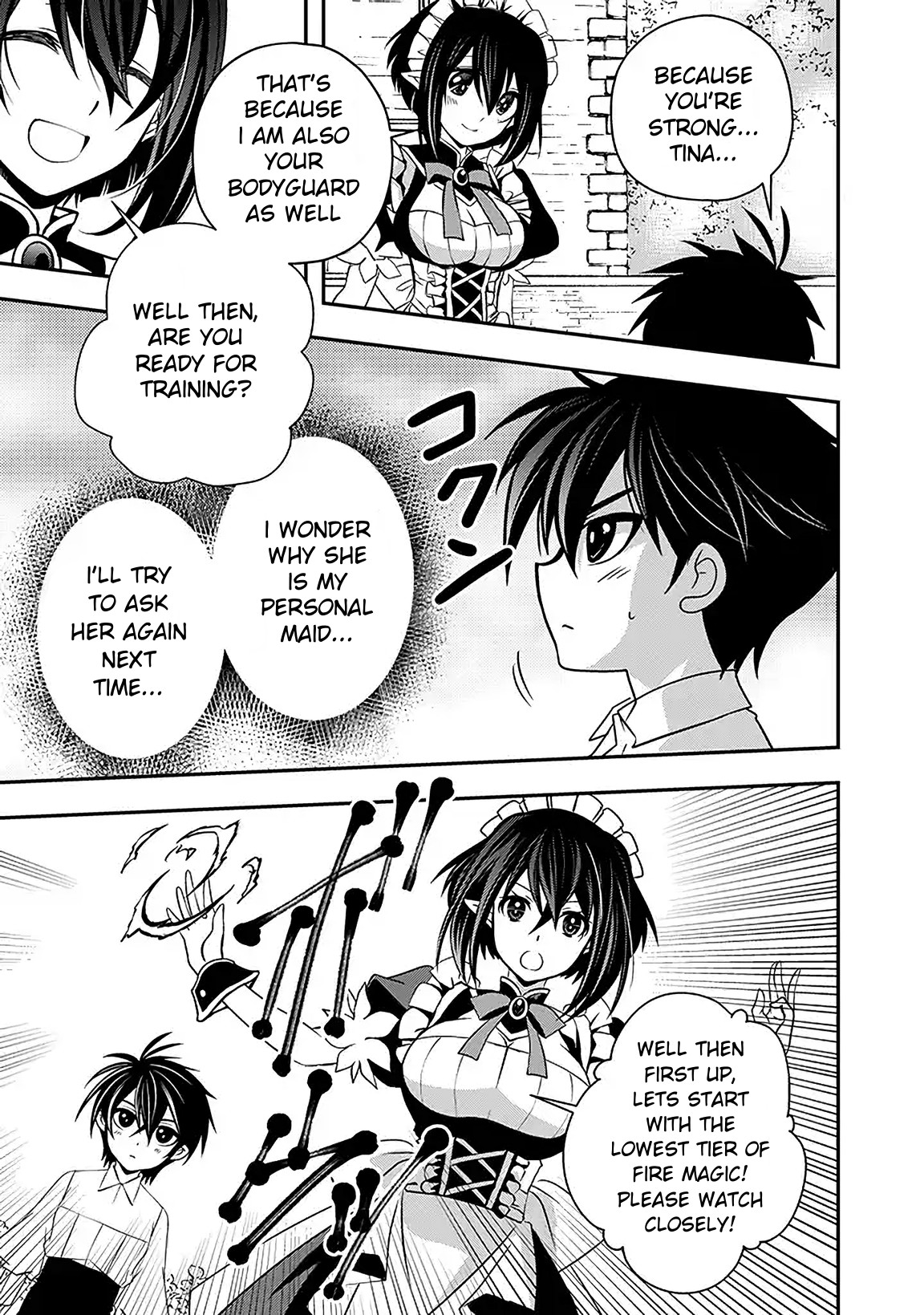 Level 1 no Saikyou kenja ~Noroi de sai kakyuu mahou shika tsukaenaikedo, kami no kanchigai de mugen no maryoku o te ni ire saikyou ni~ Chapter 2 page 15 - Chapter 2: My personal maid was the great-grandchild of the hero