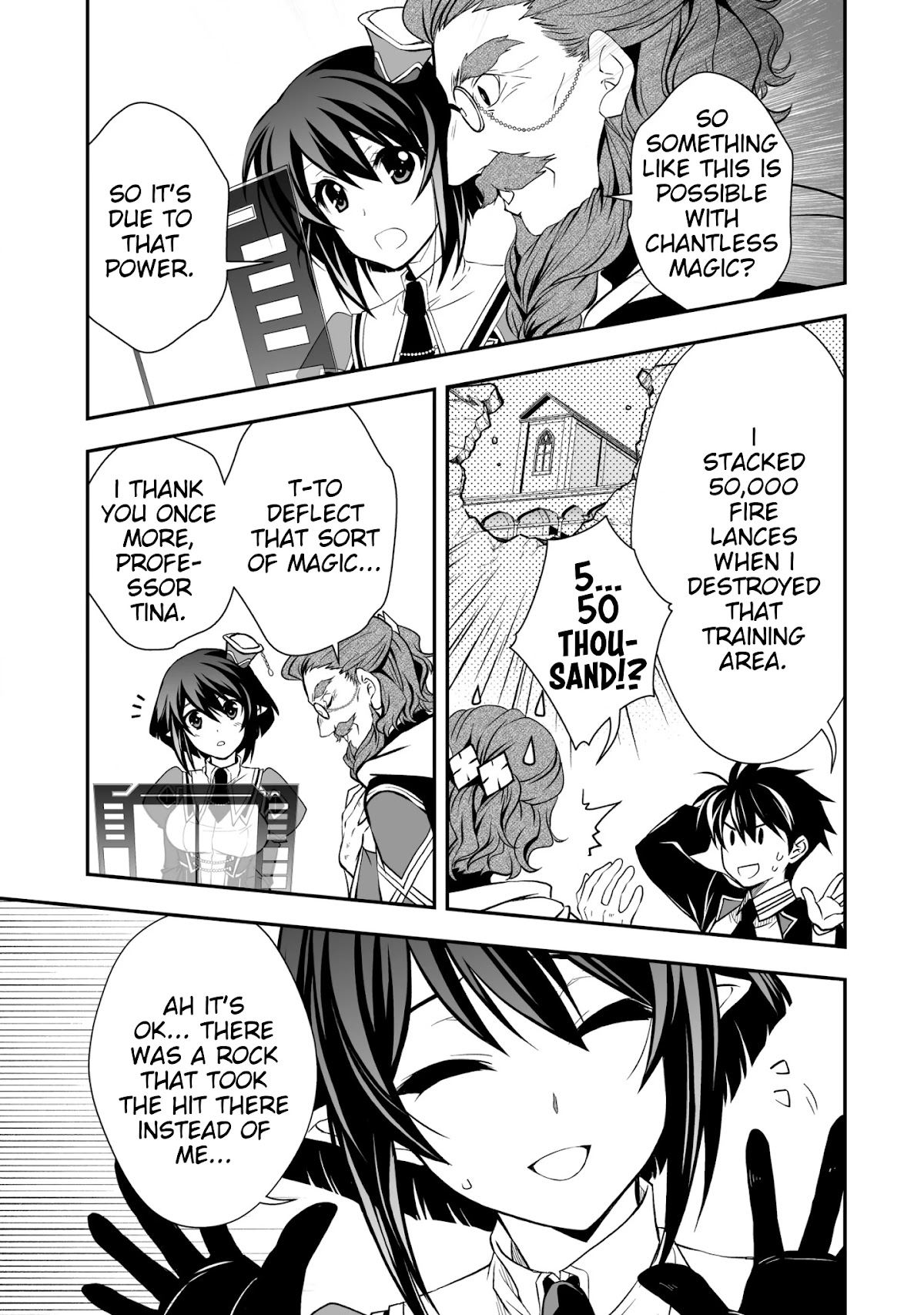 Level 1 no Saikyou kenja ~Noroi de sai kakyuu mahou shika tsukaenaikedo, kami no kanchigai de mugen no maryoku o te ni ire saikyou ni~ Chapter 24 page 7 - Chapter 24: I found out my classmate's identity