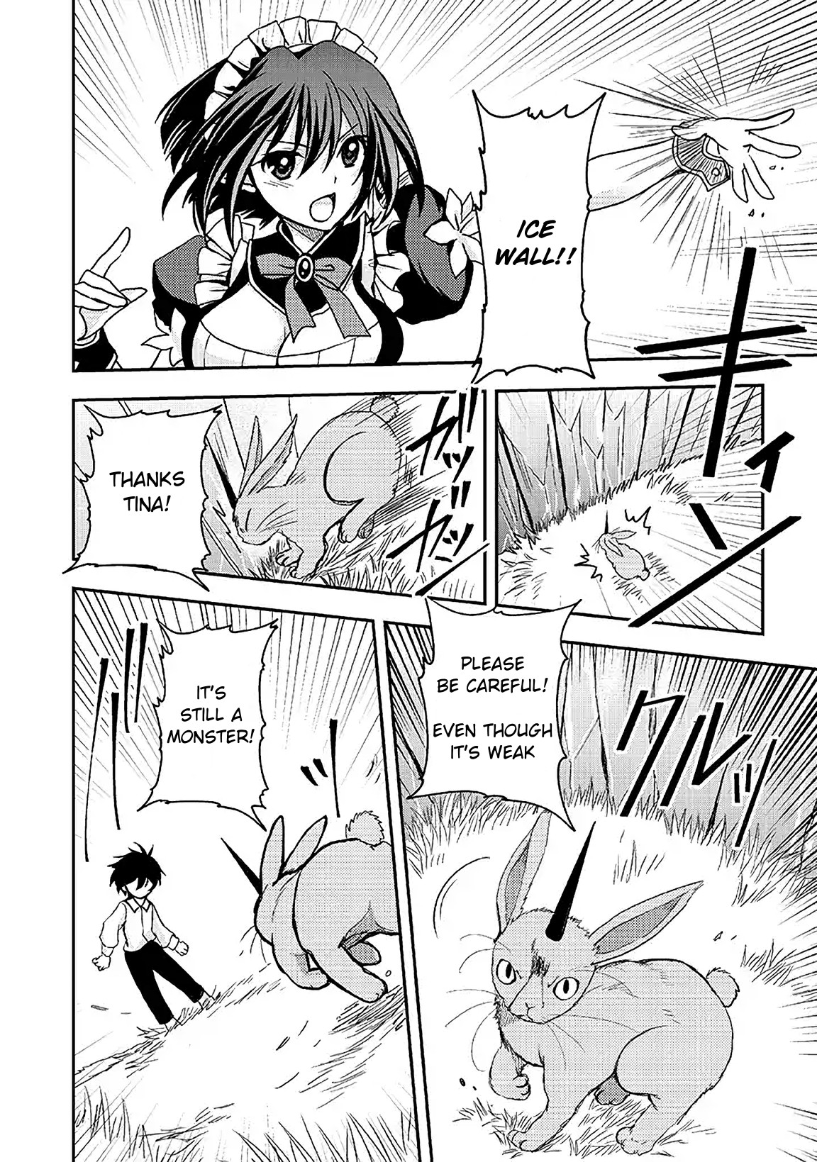 Level 1 no Saikyou kenja ~Noroi de sai kakyuu mahou shika tsukaenaikedo, kami no kanchigai de mugen no maryoku o te ni ire saikyou ni~ Chapter 3 page 2 - Chapter 3: My first kill was a small monster
